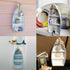 Attraction Design 16.5" Wooden Boat Shelf, H Standing Boat Display with Fish Net Starfish Seashell Accents White Beach