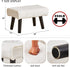 16 inch 1PCS) Wimarsbon Small Foot Stool Ottoman Modern Accent Step Stool Seat with Solid Wood Legs Velvet Soft Padded
