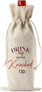 Funny Baby Pregnancy Announcement Wine Bag - Cute Gifts for Parents & Grandparents, Drink Up We're Knocked Up