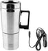 Duokon Car Hot Water Kettle, 350ML + 150ML Stainless Steel Electric Kettle for Coffee Tea Water Heating Cup 12V