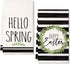 ARKENY Easter Kitchen Towels - Green Wreath Dish Towels, 18x26 Inch, Ultra