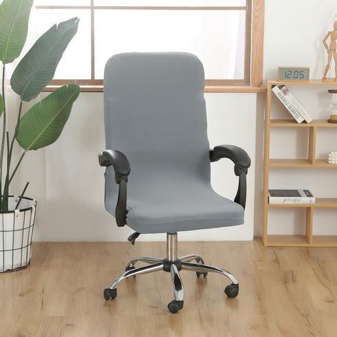 Water Resistant Office Chair Covers, Stretch Slipcover with Durable Zipper - Universal Fit for High Back Boss Chair (M,
