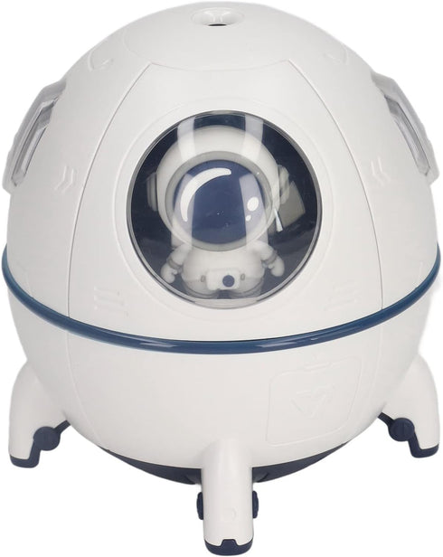 Space Capsule Humidifier, 220ml USB Ultrasonic Cool Mist with 7 Colors Light for Home Office Car (White)