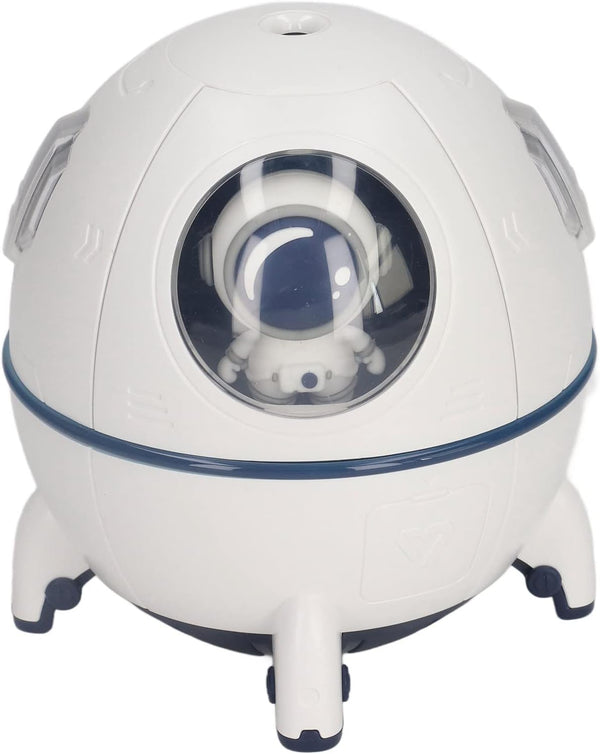 Space Capsule Humidifier, 220ml USB Ultrasonic Cool Mist with 7 Colors Light for Home Office Car (White)