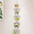 YUjieSTC 6 Inch White Floating Corner Shelf Wall Mounted, Triangle Decorative Shelf for Home, Bathroom, Phone & Small