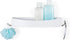 Better Living Clever Flip Shower Shelf, Wall Mounted Shower Caddy Organizer, 16.88" x 4" x 2.88", White, No Drilling