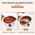 Rice Washer Strainer Bowl: 4-in-1 Washing Bowl for Quinoa, Stainless Steel Rinser for Cleaning Fruits and Vegetables