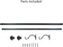 Decopolitan 1-Inch Urn Single Window Treatment Rod Set, 18 to 36-Inch, Antique Bronze