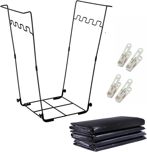 Niurui Trash Bag Holder Stand 45 Gallon Outdoor Leaf Bag Stand with 25