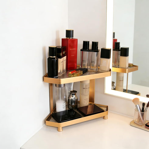 Counter 2 Countertop YUPER Corner Bathroom Organizer, Tier Corner Shelf for Perfume, Makeup Organizer, Skincare