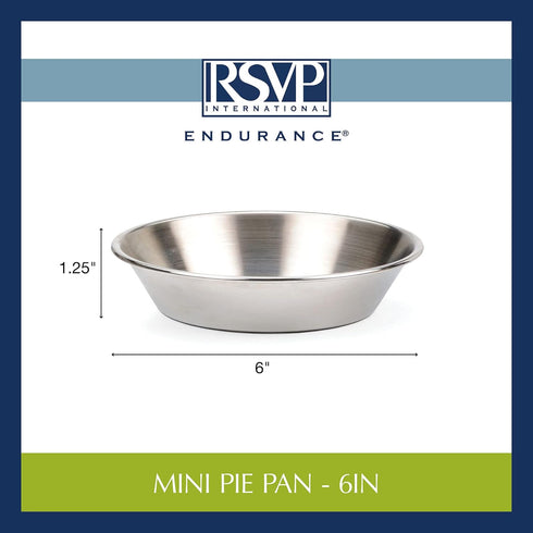 RSVP International Mini Pie Pan, Pastry Baking Accessories, Endurance Kitchen Collection