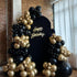 Black and Gold Balloon Garland Kit, 114Pcs Latex Party Balloons for Birthday, New Years, Wedding Decorations