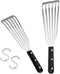 HaSteeL 2-Piece Fish Spatula, Stainless Steel Slotted Turner for Frying, Grilling, Kitchen Cooking, Dishwasher Safe