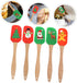 5pcs Cream Spatula Set, Wooden Handles Silicone Baking Sheet for Christmas Cake Decorating, Wear-resistant Tool.