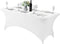 Spandex Table Cover for 6Ft, 4Ft, or 8ft Table, Universal Fitted Stretch Tablecloth for Party and Events, White