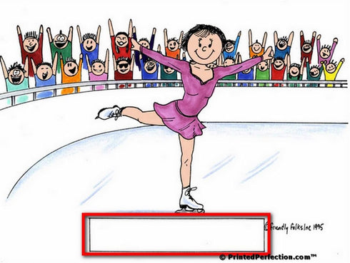 PrintedPerfection.com Personalized Ice Skater Female Snow Globe Gift