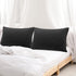 uxcell 2 Pack Pillow Cases - Soft 1800 Series Microfiber Zipper Pillowcases Set, Queen (20"x30"), Black