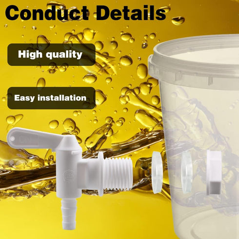 PERA 4 Pack Bottling Bucket Plastic Spigot - Replacement Spigot for Beer or Soda Homebrewing
