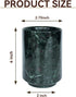 4 Inches Handcrafted Green Marble Tumbler Cup | Multi-Use Organizer for Pens, Makeup Brushes, Toothbrush | Home Office