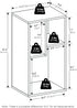 3-Cube 9.4 11.7 21.3, Furinno DALY Book Shelf, Bookshelf, Cube Storage Organizer Bookcase with Irregular Compartments