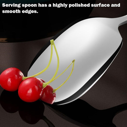 X-Large 316L Stainless Steel Buffet Serving Spoon, Square Head, Heavy Duty, Dishwasher Safe, 9.5 x 2.8 inches (1 Pack)