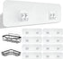 FGSAEOR 9 Pack Shower Caddy Adhesive Replacement Strips, Heavy Duty Clear Waterproof