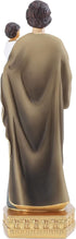 Galiyen St. Joseph and Child Jesus Statues, Hand-Crafted 8 Inch Resin Figurines, Catholic Religious Decoration