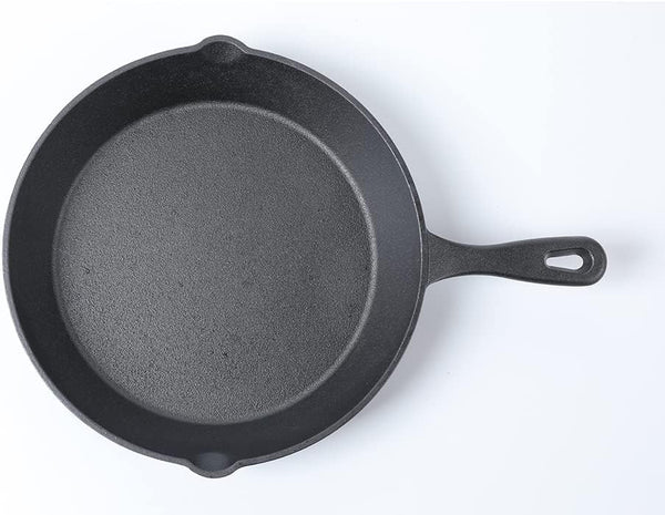 Cast Iron Skillet, 10 Inch Cast Iron Pan for Frying, Cooking, Baking on Induction, Electric, Gas, and Oven