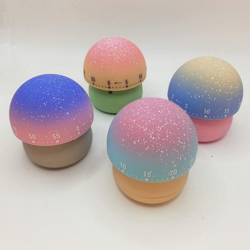 Mechanical Kitchen Timer, Cute Mushroom Timer for Kids, Wind Up 60 Minutes Countdown Timer for Cooking
