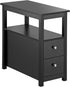 Oteymart Side Table End Table Narrow Sofa Table Rectangular Side Cabinet with Drawers and Shelf for Living Room