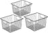 Slideep Wire Metal Basket Bin Storage Baskets for Kitchen Pantry Bathroom, Black 3 Packs