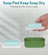Quatish Compact Leakproof Travel Soap Case, Silicone Soap Box with Draining Layer, Enhanced Soap Container, Suitable