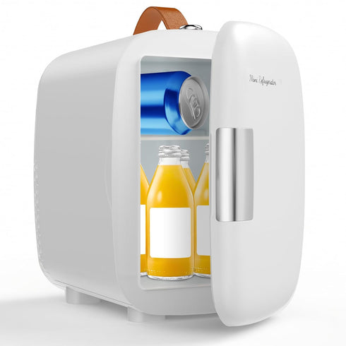 DUMOS Mini Fridge for Bedroom, 4L Compact Personal Fridge Cooler For Skincare,