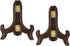 uxcell 2pcs 4" Brown Wooden Easel Plate Holder, Folding Display Stand for Decorative Picture Frame