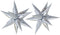 Tellpet Star Balloons Foil Balloon, 2pcs Large Silver Balloon for Birthday Bachelorette Engagement Wedding Party
