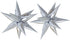 Tellpet Star Balloons Foil Balloon, 2pcs Large Silver Balloon for Birthday Bachelorette Engagement Wedding Party