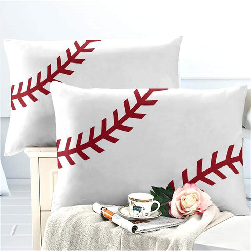 LanS Precise Baseball Sport Series Duvet Cover Bedding Set, 3/4 Piece Set (Duvet Cover + 2 Pillowcases + Sheets)