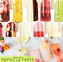 Homemade Popsicle Molds: Silicone Maker with 50 Sticks, Bags, and Recipes (Blue)