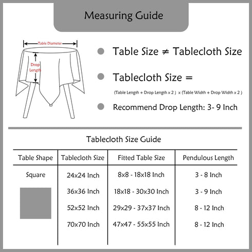 36x36 Inch 18-30 Inch 36" Wolkemer Faux Linen Small Square Tablecloth, Heavy Duty Beige Table Cloths for Tables (Not