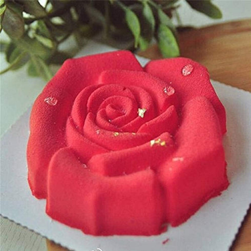 Cake Mould Silicone Silicone Mold Square Rose Cake Mould Big Family Cake Mould Used to Make Cakes Pizza Bread Baking Tools Bakeware Silicone Cake Baking Mold Non-Stick Mold by PhantomSky