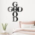 Vivegate God is Good Metal Signs Decor, Black Metal Cross Wall Decor for Religious Kitchen Home Decor
