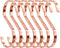 SumDirect 10pcs 4 Inch Rose Gold Flat S Hooks - Heavy Duty Stainless Steel S Shaped Hooks for Hanging