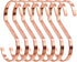 SumDirect 10pcs 4 Inch Rose Gold Flat S Hooks - Heavy Duty Stainless Steel S Shaped Hooks for Hanging