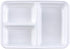 GoodCook Meal Prep Rectangle Three Compartment Set, 20-Piece, White, BPA-Free
