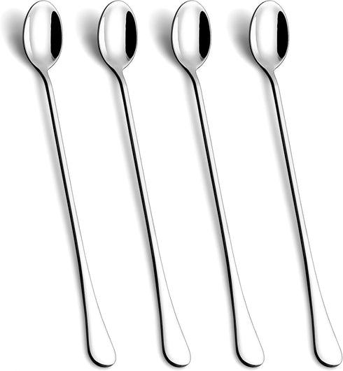 Lovingly Yours 9.5-Inch Long Handle Iced Tea Spoon, Coffee Spoons, Ice Cream