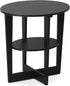 2-Tier Furinno JAYA Side Table, Round Modern End Table with Oval Tabletop, Night Stand, Bedside Table with Open Shelf
