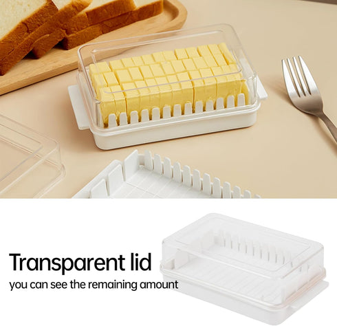 Hganxiu Countertop,Transparent Butter Dish with Lid Small,Butter Box Holder,Butter Tray with Lid,Plastic Butter Dish