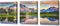 Grand Teton Sunset Landscape Paintings, 3 Panel Wall Art Prints on Canvas, Framed 36" Wx16" H House Decor