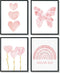 ULEGIE Toddler Girl Room Decor, Pink Girls Room Nursery Dream Big Wall Art