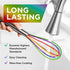 Silicone Whisk Set, Non-Scratch Set of 3, Mini & Small Sizes, Stainless Steel Whisk